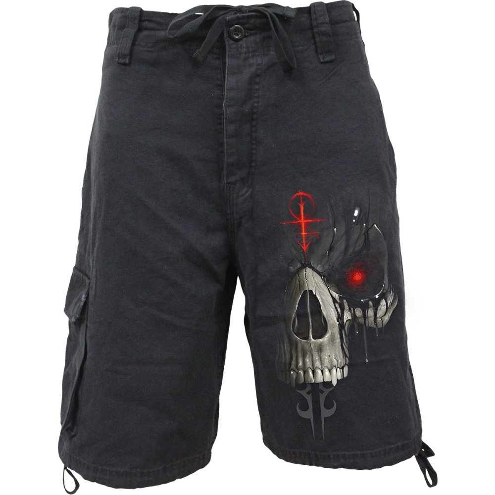 Spiral - Dark Death Cargo Shorts - Black